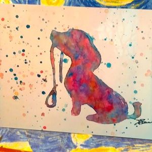 Adorable Dog Watercolor Painting